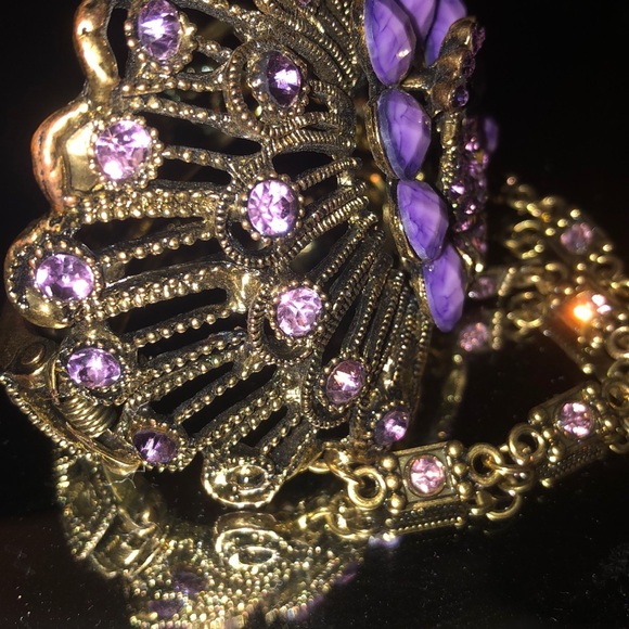 Peacock bangle/ring bracelet - Picture 7 of 7